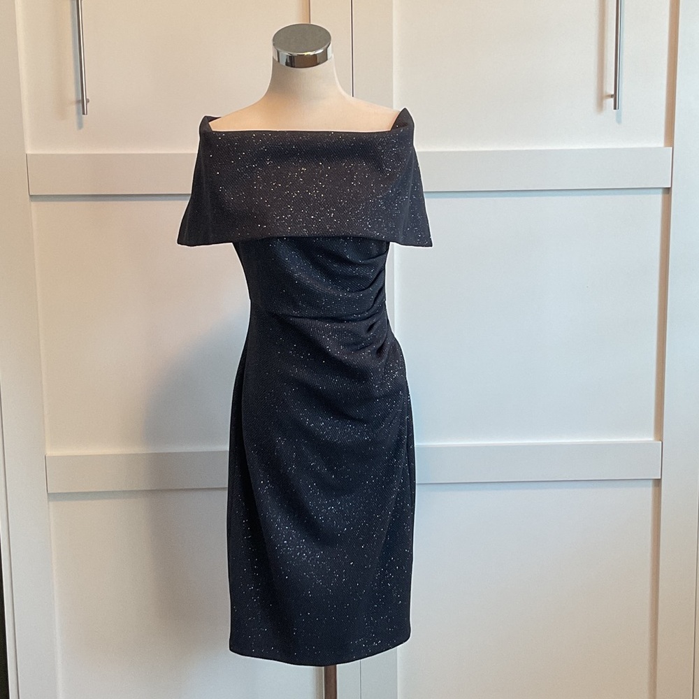 Vince Camuto Sparkling Strapless Black Dress